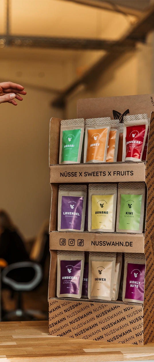 NUSS MUSS Snackbar mit entnommener Mini Bag